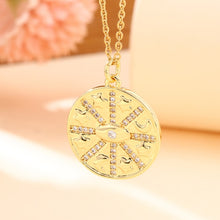 Load image into Gallery viewer, Vintage Stainless Steel Chain Copper Gold Plated Demon Eye Pendant Necklace For Women Charm Female Religious Belief Jewelry
