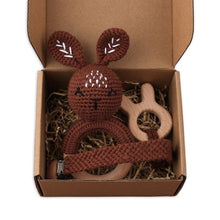 Load image into Gallery viewer, 1Set Crochet Bunny Baby Teether