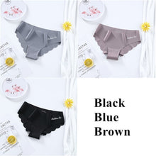 Load image into Gallery viewer, Ice Silk Women's Panties Set G String 3 pieces