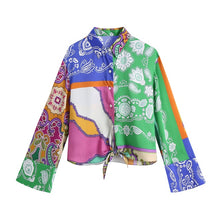 Load image into Gallery viewer, Green relax boho Casual Blouse