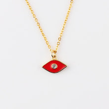 Load image into Gallery viewer, Lucky Eye Fatima Hamsa Hand Turkish Evil Eye Pendant Necklace Gold Color Long Chain Necklace for Women Girls Fashion Jewelry