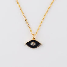 Load image into Gallery viewer, Lucky Eye Fatima Hamsa Hand Turkish Evil Eye Pendant Necklace Gold Color Long Chain Necklace for Women Girls Fashion Jewelry