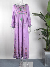 Load image into Gallery viewer, Sandra Bohemia Floral Tassel Embroidered Maxi Dress
