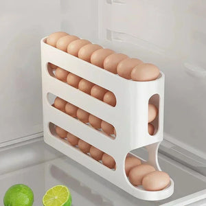 4-layer Slide Egg Storage Box Ladder Style Egg Box Storage Refrigerator Side Door Large Capacity Automatic Egg Rolling Machine