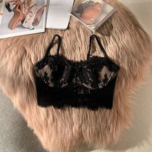 Load image into Gallery viewer, Lace Women Bra Breast Cover Summer Thin Full Cup Underwear Adjustable Push Up Bra Underwire Sexy Bra Lingerie
