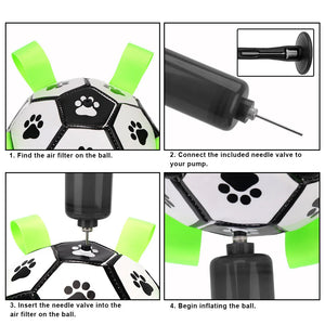 Pet Football Toy With Grab Outdoor Training Soccer