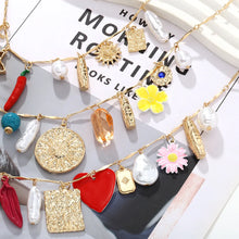 Load image into Gallery viewer, Fashion  Multi-Layer Snake Chili Flower Tassel Necklace

