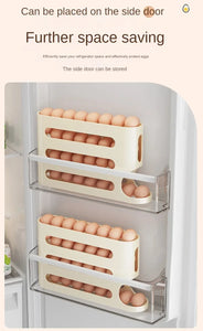 4-layer Slide Egg Storage Box Ladder Style Egg Box Storage Refrigerator Side Door Large Capacity Automatic Egg Rolling Machine