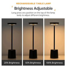 Load image into Gallery viewer, Simple Touch Sensor LED Table Lamp Rechargeable Desk Lamp 3Colors Adjustable Bedside Creative Ambient Light Bar Room Decor Light
