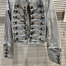 Load image into Gallery viewer, 2026 Autumn New Fashion Metal Buckle Design Shoulder Strap Denim Short Jacket For Women High Street Coat Female 11A06995
