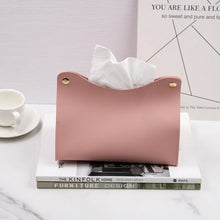 Load image into Gallery viewer, Simple Tissue Box Holder PU Leather Napkin Box Home Living Room Coffee Table Desktop Organizer Kitchen Storage Paper Box
