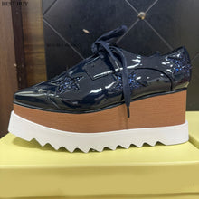 Load image into Gallery viewer, Casual Solid wedge  Shoes  Loafers  Platforms loafers  Oxfords 35-41
