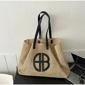 Tote Bag Large Capacity Handmade Casual Beach Bag Ethnic Style