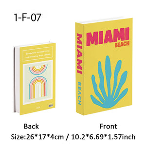 Palm Capri Ibiza Miami Tulum Fake Book Storage Box Travel Series Colorful Decorative Coffee Table Books Shooting Prop Home Decor
