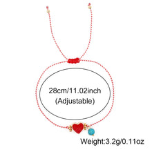 Load image into Gallery viewer, Turquoise  Red Heart  Bracelet
