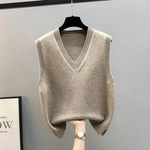 Load image into Gallery viewer, New Knitted Tank Top Coat Spring and Autumn Kam Shoulder

