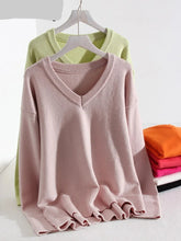 Load image into Gallery viewer, V Neck Oversized Sweaters
