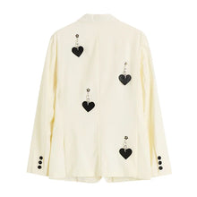 Load image into Gallery viewer, Fashion Black and white Heart  Blazer
