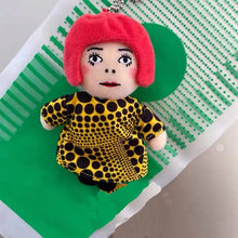 Load image into Gallery viewer, New Yayoi Kusama YAYOI KUSAMA Humanoid Polka Dot Plush Keychain Bag Pendant Toy Pendant For Gift 10CM
