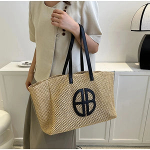 Tote Bag Large Capacity Handmade Casual Beach Bag Ethnic Style