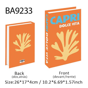 Palm Capri Ibiza Miami Tulum Fake Book Storage Box Travel Series Colorful Decorative Coffee Table Books Shooting Prop Home Decor