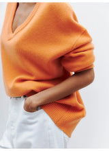 Load image into Gallery viewer, V Neck Oversized Sweaters
