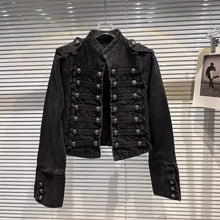 Load image into Gallery viewer, 2026 Autumn New Fashion Metal Buckle Design Shoulder Strap Denim Short Jacket For Women High Street Coat Female 11A06995
