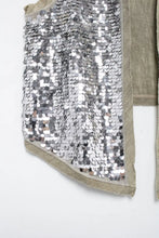 Load image into Gallery viewer, Sequin Open Vests for Women Glitter Sleeveless Vest Woman
