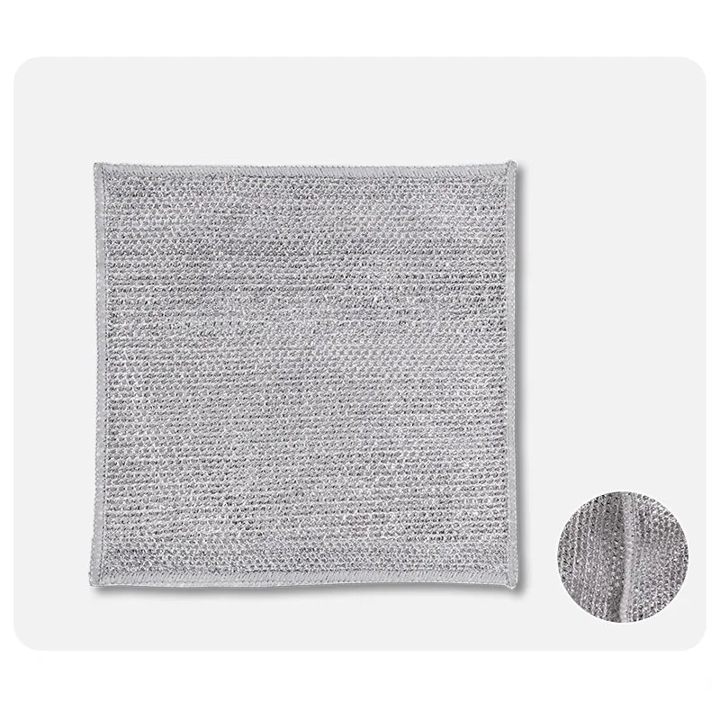 10 Counts Multipurpose Wire Dishwashing Rags,Double-Layer Cloth, Non-scratch Wire Dishcloth for Kitchen,Gift