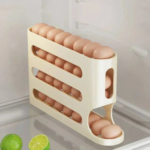 4-layer Slide Egg Storage Box Ladder Style Egg Box Storage Refrigerator Side Door Large Capacity Automatic Egg Rolling Machine