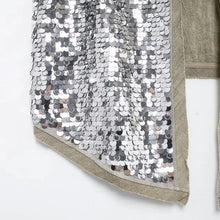 Load image into Gallery viewer, Silver Skirt Sets For Women 2 Pieces 2024 Summer Sequined Tank Vest Top Mini Skirts Ladies Fashion Sexy Elegant Outfit
