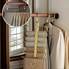 Load image into Gallery viewer, 6 in 1 Magic Pants Hanger,Multi-function Storage Holder for Home Travel,Multi Layer Aluminium Pants Rack with 360 Rotatable Hook
