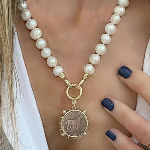 Floating Pearl Lariat Necklace