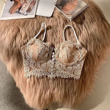 Load image into Gallery viewer, Lace Women Bra Breast Cover Summer Thin Full Cup Underwear Adjustable Push Up Bra Underwire Sexy Bra Lingerie
