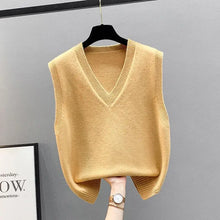Load image into Gallery viewer, New Knitted Tank Top Coat Spring and Autumn Kam Shoulder

