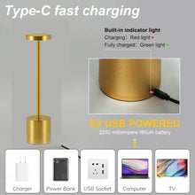 Load image into Gallery viewer, Simple Touch Sensor LED Table Lamp Rechargeable Desk Lamp 3Colors Adjustable Bedside Creative Ambient Light Bar Room Decor Light
