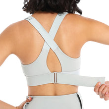 Load image into Gallery viewer, Women Sport Bra Tights Crop Top Yoga Vest Front Zipper Plus Size Adjustable Strap Shockproof Sportswear Gym Fitness Athletic Bra
