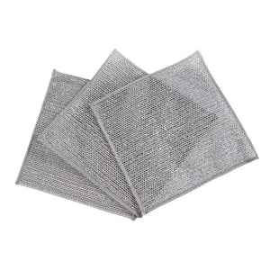 10 Counts Multipurpose Wire Dishwashing Rags,Double-Layer Cloth, Non-scratch Wire Dishcloth for Kitchen,Gift