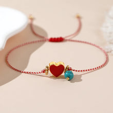 Load image into Gallery viewer, Turquoise  Red Heart  Bracelet
