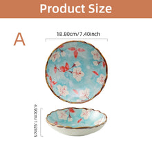 Load image into Gallery viewer, 7.5inch Japanese Household Noodle Bowl Ceramic Soup Bowl With Handle Salad Pasta Bowl Kitchen Tableware Microwave Oven Bakware

