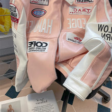 Load image into Gallery viewer, Pink Motorcycle  Jacket Unisex American
