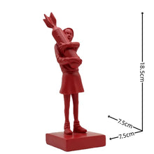Load image into Gallery viewer, Banksy Bomb Hugger Girl Figure Resin Decoration Sculpture
