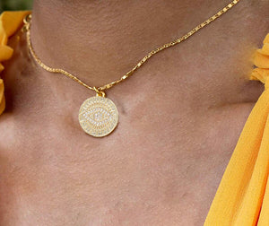 Vintage Round  Necklace Tribal Boho Ethnic Coins