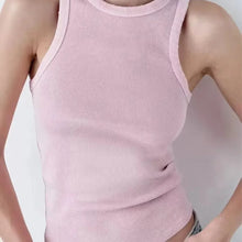 Load image into Gallery viewer, BMURHMZA Fashion New Water Wash Rib Simple Retro Workwear Women&#39;s Tank Top
