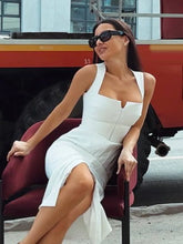Load image into Gallery viewer, Conjunto de Vestido Largo de Playa para Mujer, Traje de Baño Sexy con Cuello en V, Vestidos con Mangas Largas, Ropa de Verano 2026 para Vacaciones
