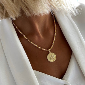 Vintage Round  Necklace Tribal Boho Ethnic Coins