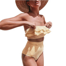 Load image into Gallery viewer, Ruffle  High Waist Bikini  Set
