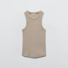 Load image into Gallery viewer, BMURHMZA Fashion New Water Wash Rib Simple Retro Workwear Women&#39;s Tank Top
