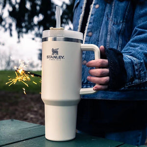 Stanley 40oz Tumbler With Handle With Straw Lids Stainless Steel Vacuum Insulated Car Mug Thermal Iced Travel Cup