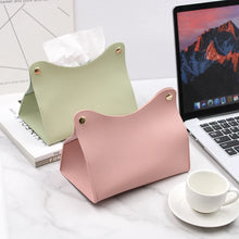 Load image into Gallery viewer, Simple Tissue Box Holder PU Leather Napkin Box Home Living Room Coffee Table Desktop Organizer Kitchen Storage Paper Box
